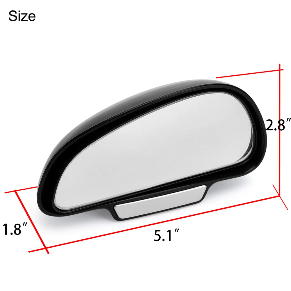 YASOKRO Car Mirror 360 Degree Adjustable Wide Angle Side Rear Mirrors blind spot Snap way for parking Auxiliary