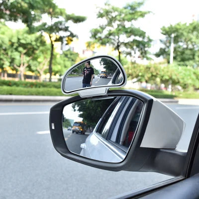 YASOKRO Car Mirror 360 Degree Adjustable Wide Angle Side Rear Mirrors blind spot Snap way for parking Auxiliary