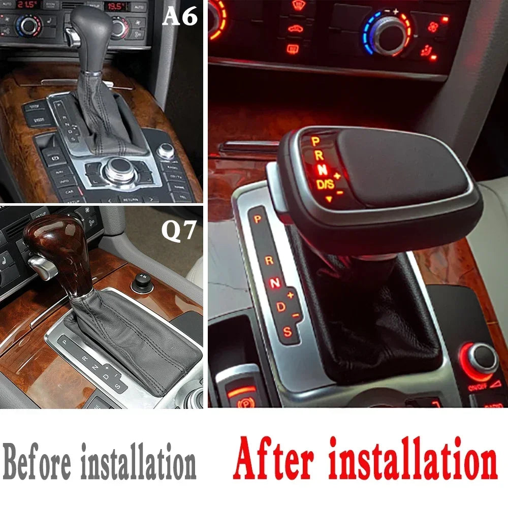 Gear Shift Knob For Audi A4 B8 A6 C6 C7 B7 B6 Q7 Q5 A5 S5 A7 S7 S6 Car Accessories Led Shifter Lever change