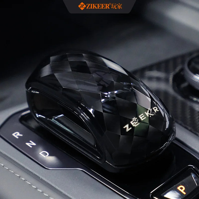 For 2021-2025  ZEEKR 001 K9 Dark Black Special Crystal Gear Handle Knob Crystal Knob Interior Car