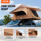 SucceBuy Rooftop Tent Hardshell Folding Tent with Telescopic Ladder Mattress PVC Cover Bag Waterproof Jeep