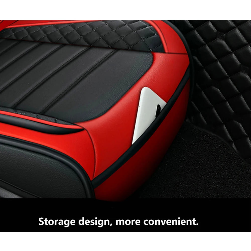 Elegant Universal Faux Leather Car Seat Cover by Tand: Easy-Clean, Comfort Design, Fits Major Models