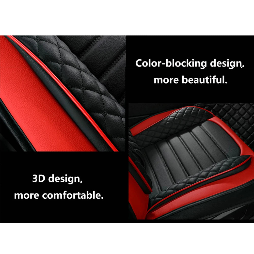 Elegant Universal Faux Leather Car Seat Cover by Tand: Easy-Clean, Comfort Design, Fits Major Models