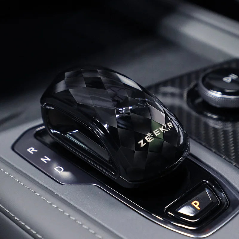 For 2021-2025  ZEEKR 001 K9 Dark Black Special Crystal Gear Handle Knob Crystal Knob Interior Car