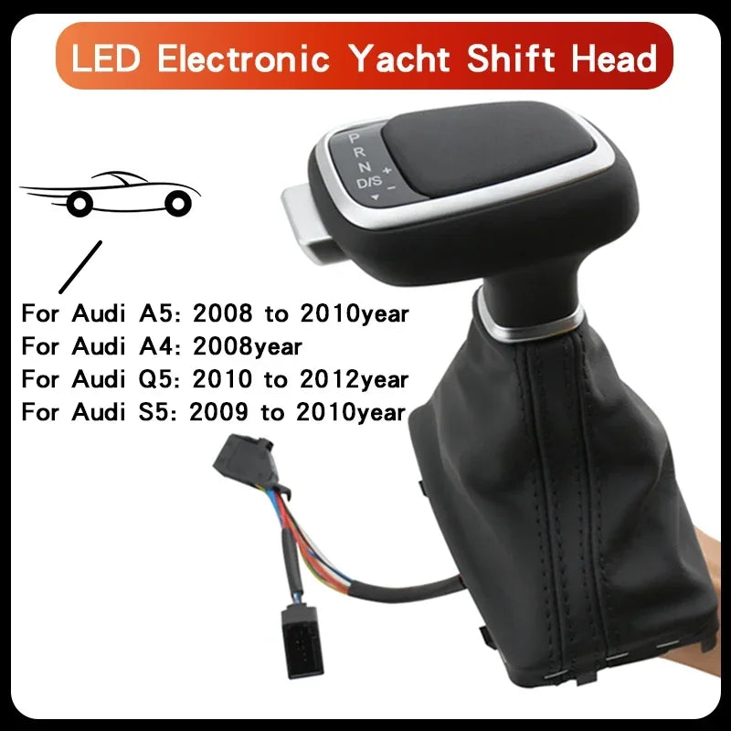Gear Shift Knob For Audi A4 B8 A6 C6 C7 B7 B6 Q7 Q5 A5 S5 A7 S7 S6 Car Accessories Led Shifter Lever change