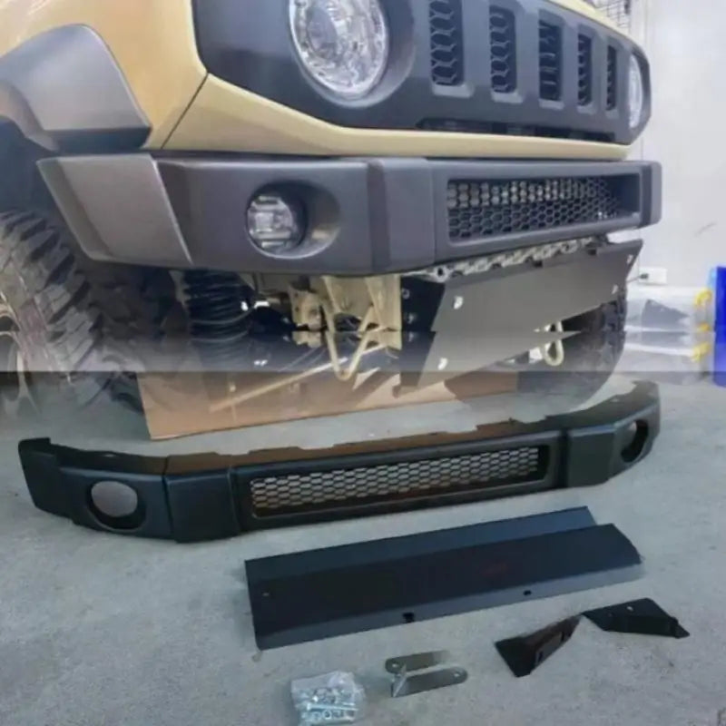 For Jimny Bumper JB74 Front Bumper Offroad Plastic Front Bumper with Plate for SUZUKI JIMNY JB64W