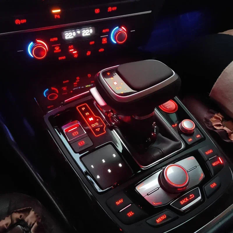 Gear Shift Knob For Audi A4 B8 A6 C6 C7 B7 B6 Q7 Q5 A5 S5 A7 S7 S6 Car Accessories Led Shifter Lever change