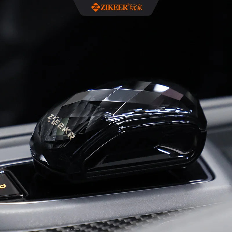 For 2021-2025  ZEEKR 001 K9 Dark Black Special Crystal Gear Handle Knob Crystal Knob Interior Car