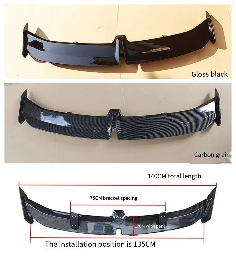 Universal Car modified butterfly shaped tail wing car bumper no perforated spoiler GT Apply