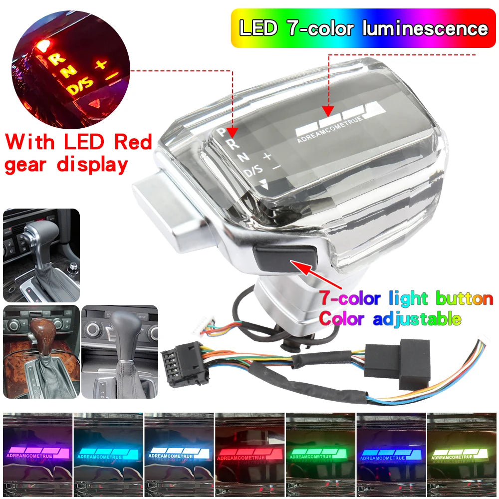 Gear Shift Knob For Audi A4 B8 A6 C6 C7 B7 B6 Q7 Q5 A5 S5 A7 S7 S6 Car Accessories Led Shifter Lever change