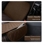 Universal Flax Car Seat Cover Front Rear Cushion Comfortable Breathable Protector Mat Four Season Pad