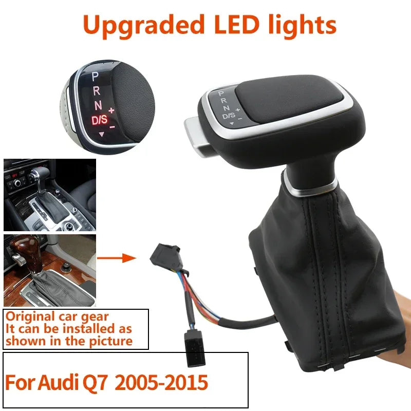Gear Shift Knob For Audi A4 B8 A6 C6 C7 B7 B6 Q7 Q5 A5 S5 A7 S7 S6 Car Accessories Led Shifter Lever change