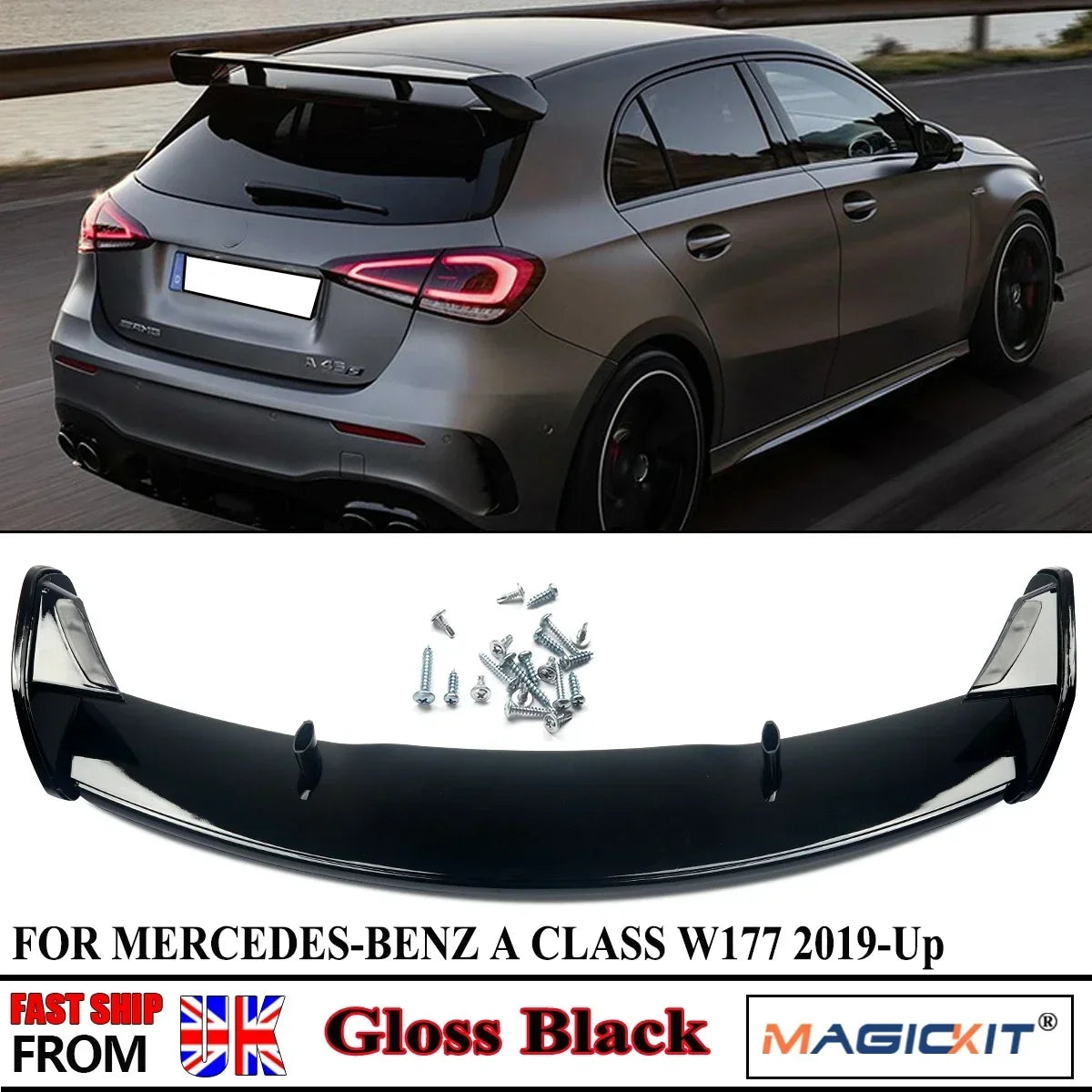 For Mercedes Benz A Class W176 W177 Hatchback A180 A200 A220 A250 A260 AMG A45 Style Rear Roof