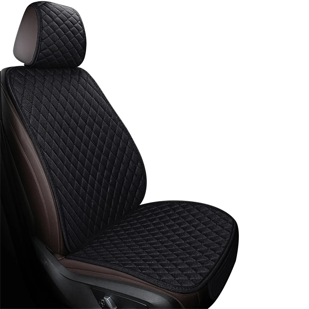 Universal Flax Car Seat Cover Front Rear Cushion Comfortable Breathable Protector Mat Four Season Pad