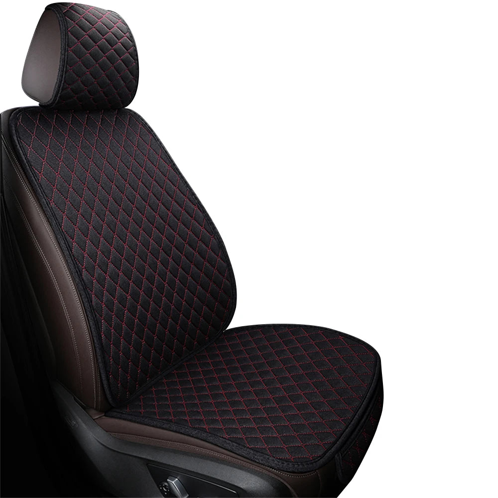 Universal Flax Car Seat Cover Front Rear Cushion Comfortable Breathable Protector Mat Four Season Pad