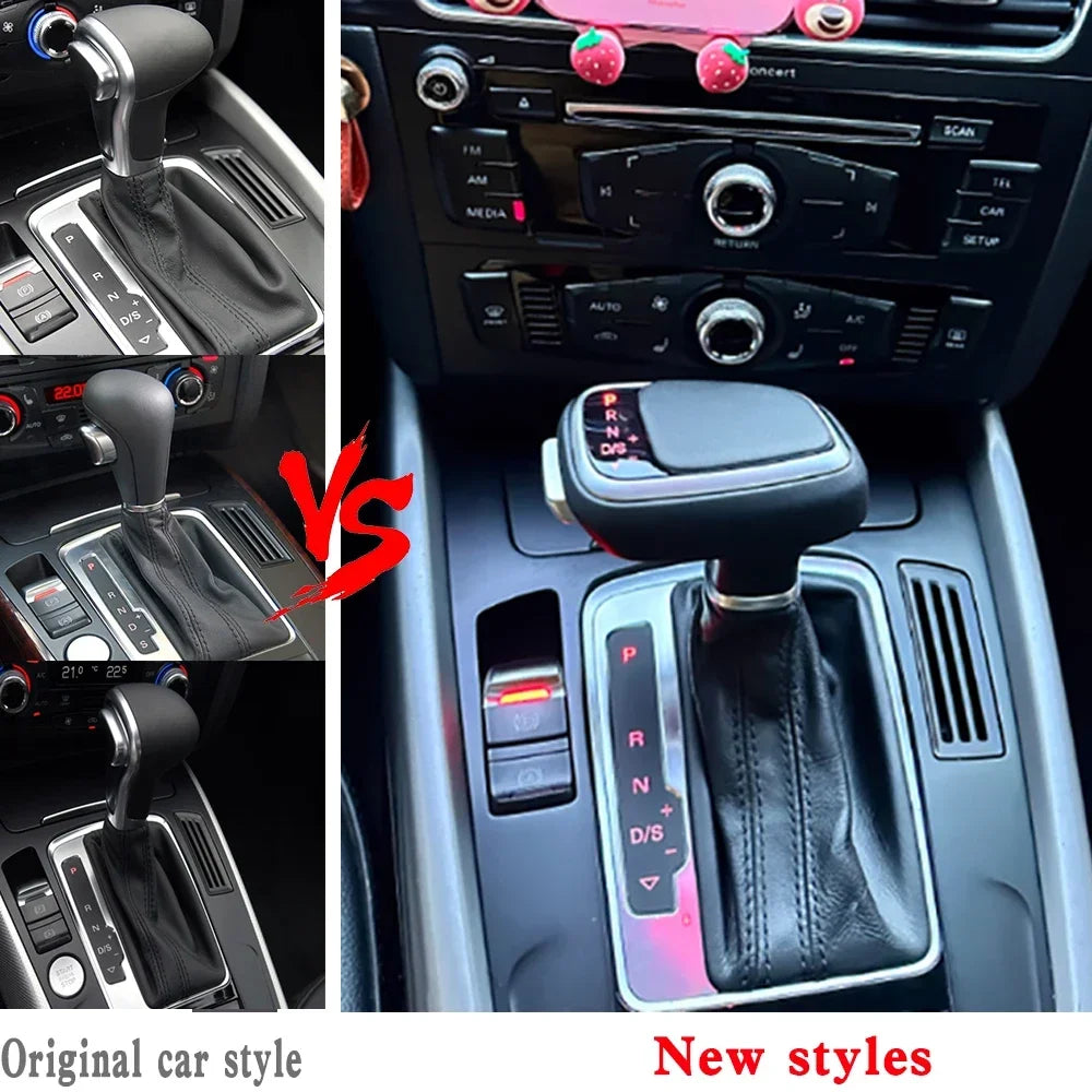 Gear Shift Knob For Audi A4 B8 A6 C6 C7 B7 B6 Q7 Q5 A5 S5 A7 S7 S6 Car Accessories Led Shifter Lever change