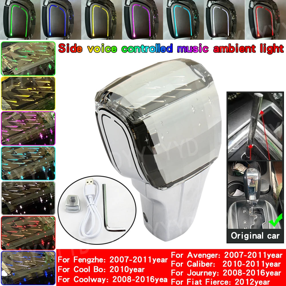 For Dodge Journey Caliber Avenger Fiat Fierce Car Automatic Leather Gear Shift Knob Gear Shift Head Handle